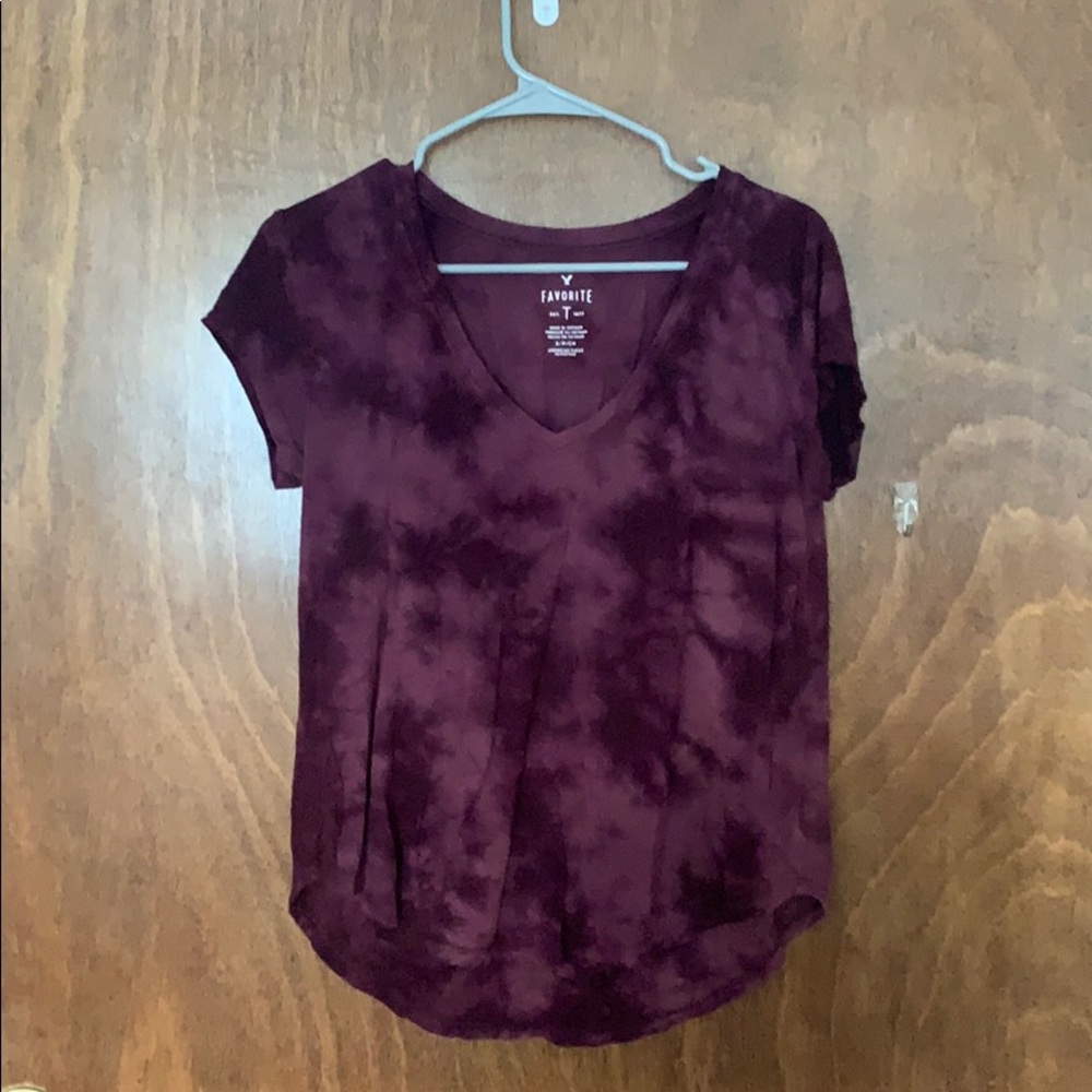 Maroon tie dye t shirt